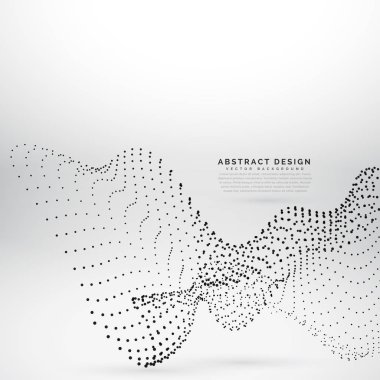 Dalga vektör arka plan parçacık siyah nokta