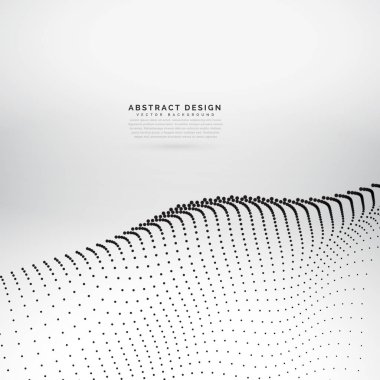 Dijital parçacık manzara vektör arka plan