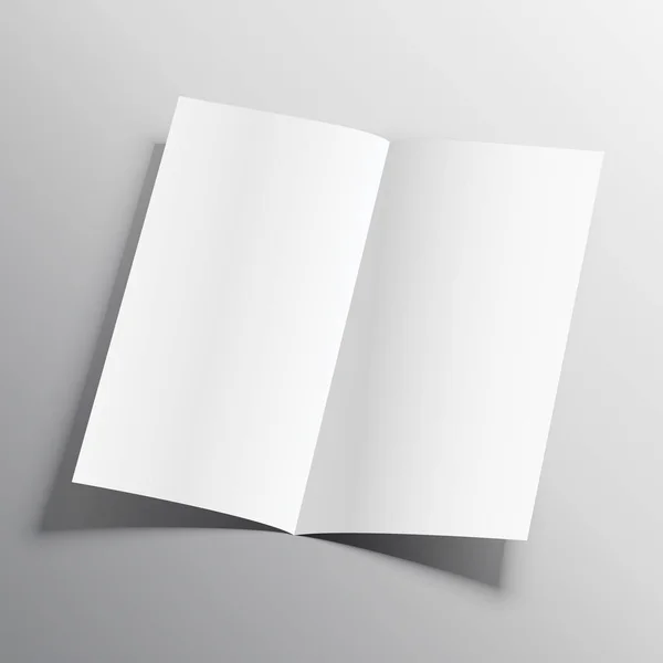 Podwójne składanie papieru makieta wektor wzór szablonu — Wektor stockowy