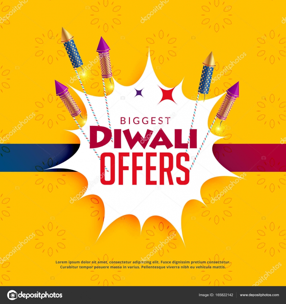 Diwali sale yellow background with crackers Stock Vector Image by ©StarLine  #165822142