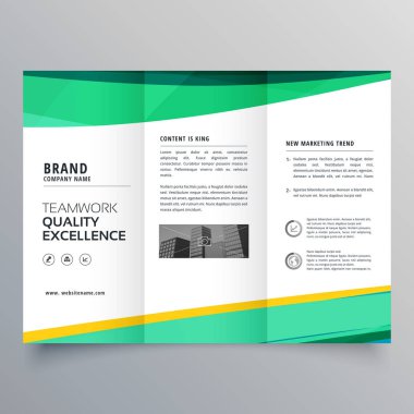 creative trifold brochure design template for your business clipart