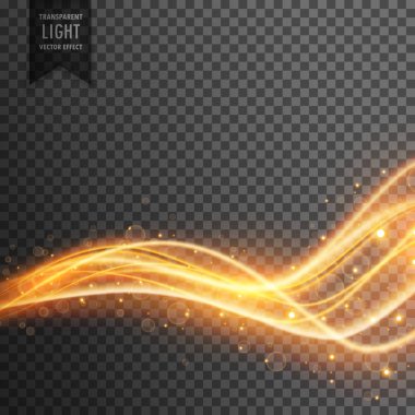 Altın glitter ile şeffaf ışık efekti