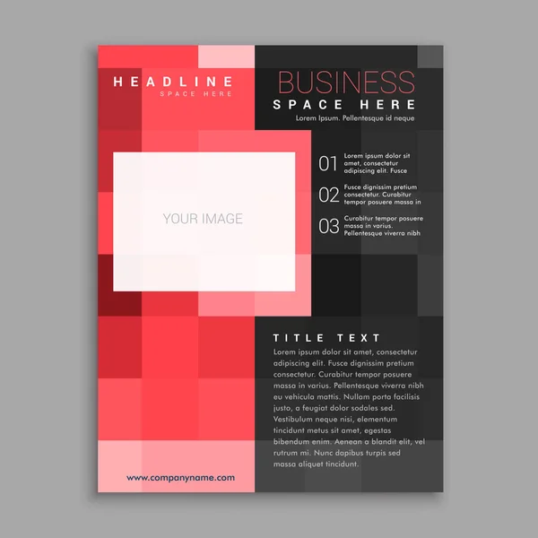 Modelo de design de cartaz de folheto de negócios quadrado vermelho —  Vetores de Stock