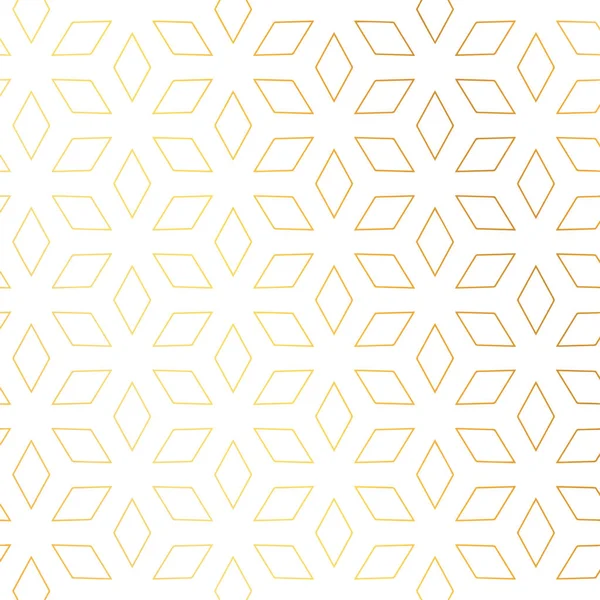 ダイヤモンド形状の黄金パターンのベクトルの背景 — ストックベクタ