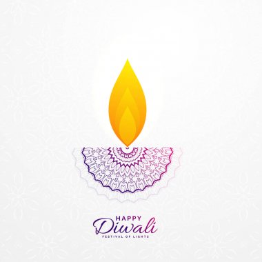 hindu Festivali için yaratıcı diwali diya tasarım