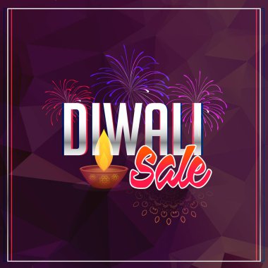 Diwali Satılık arka plan havai fişek ile