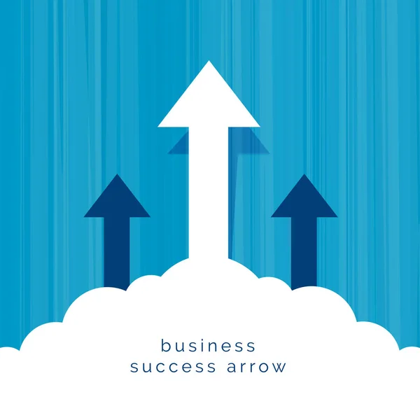 leadership business concept with arrow flying through clouds