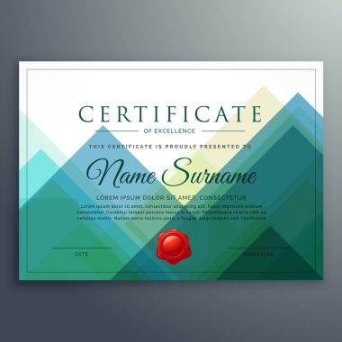 Yatay sertifika vektör şablonu tasarlamak