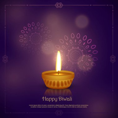 zarif mutlu diwali Festivali ile süsleme deco tasarım tebrik