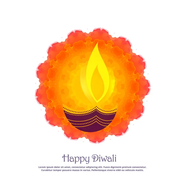Bonito diwali festival saudação fundo — Vetor de Stock