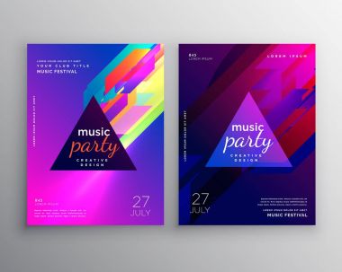 Club müzik parti el ilanı şablonu tasarlamak