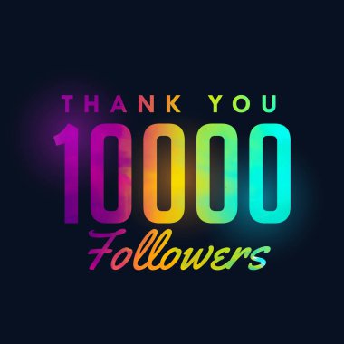 10 k sosyal medya takipçileri başarı şablon tasarımı