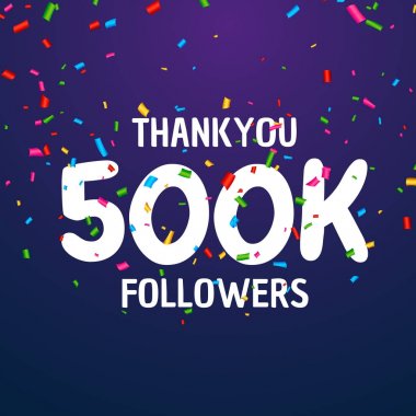 500 k takipçileri kutlama başarı şablon tasarımı