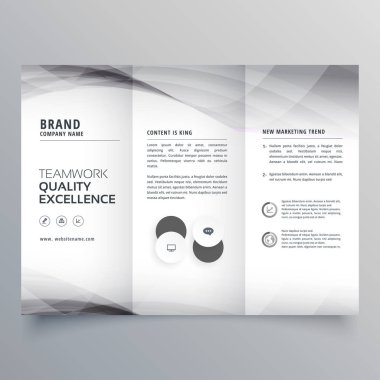 zarif gri panelli iş broşür tasarımı