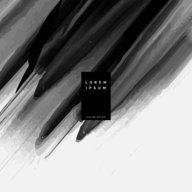 siyah suluboya arka plan boya fırça darbesi ile yapılan