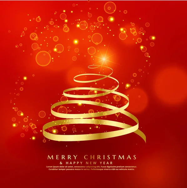 Altın girdap Noel ağacı tasarım parıldıyor ile