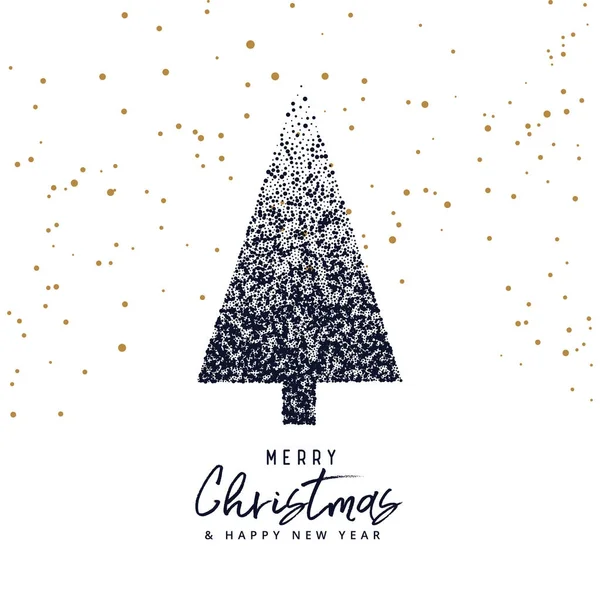 Design de árvore de Natal criativo feito com pontos, saudação xmas — Vetor de Stock