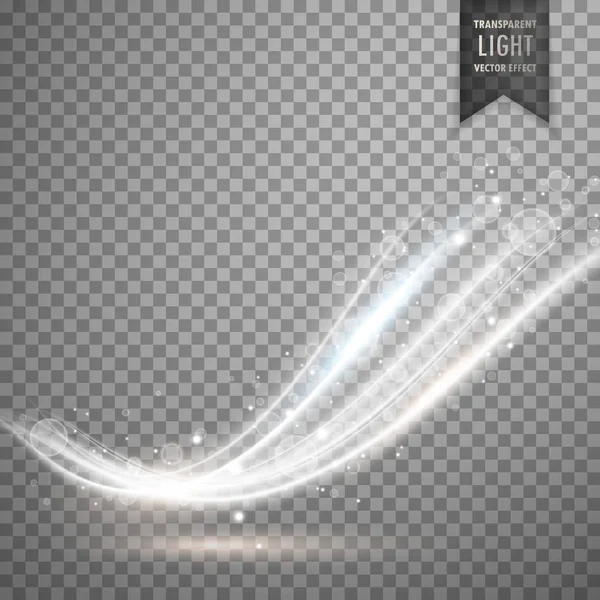 Şık beyaz şeffaf ışık efekti vektör tasarımı — Stok Vektör
