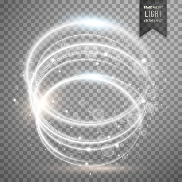 Circular branco transparente fundo efeito de luz — Vetor de Stock