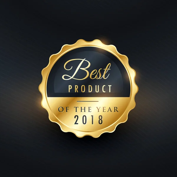 Miglior prodotto dell'anno premio etichetta dorata design — Vettoriale Stock