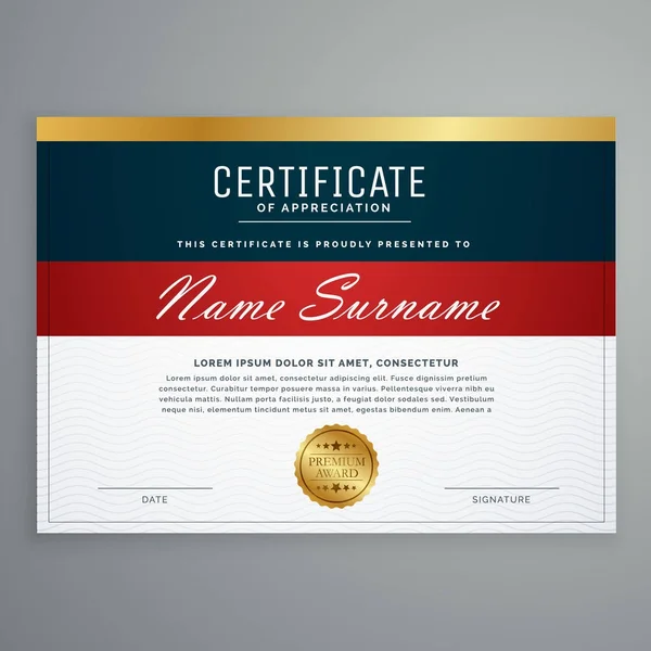 Elegant certificate template design vector — Stock Vector
