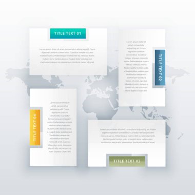 dört adım Infographic şablon tasarımı