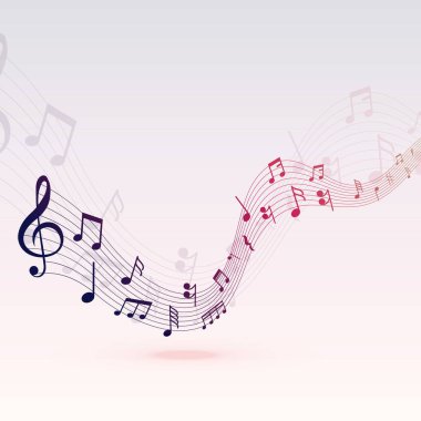 güzel müzik notaları arka plan dalga