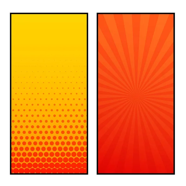 Deux pages de bande dessinée verticale style conception de bannière — Image vectorielle