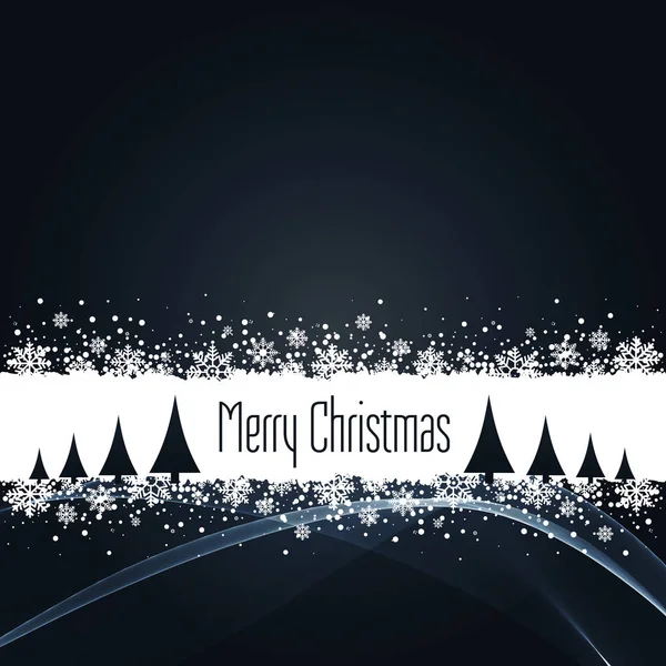黑色圣诞背景与雪花矢量 — 图库矢量图片