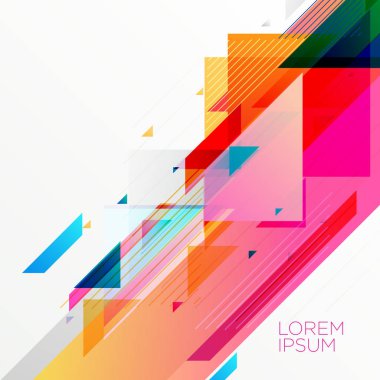 yaratıcı renkli soyut geometrik arkaplan tasarımı
