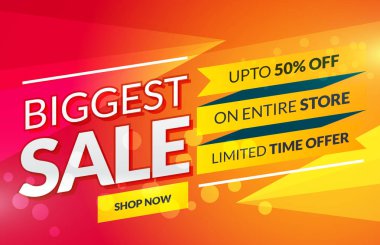 Pazarlama ve promosyon için parlak satışı büyük başlığı