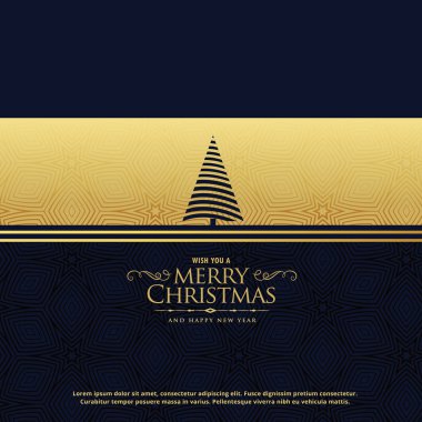 Altın tarzı tasarım prim Noel tatil tebrik kartı