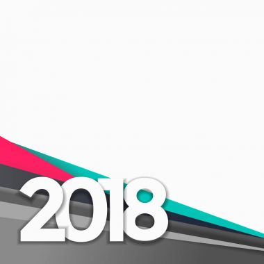 2018 mutlu yeni yıl arka plan, metin için yer ile temiz