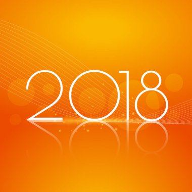 parlak 2018 yeni yıl tasarım tebrik