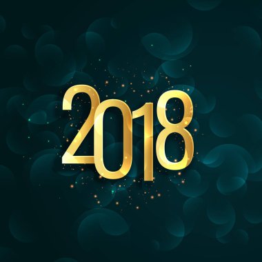 mutlu yeni yıl 2018 arka plan ile altın metin writtern