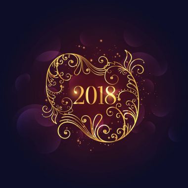 sigorta primi altın çiçek mutlu yeni yıl 2018 arka plan