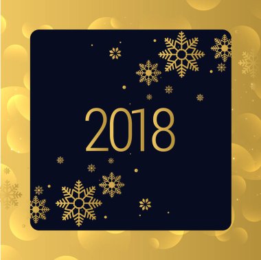 lüks altın 2018 yeni yıl arka plan tasarımı