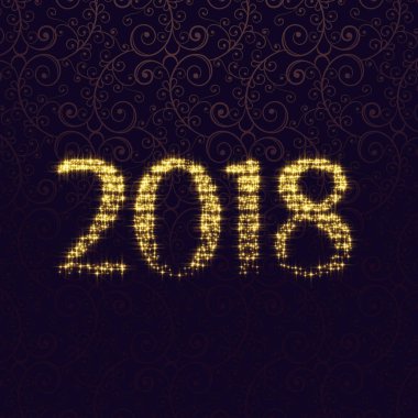 2018 vektör tasarımı yazı pırıltılı glitter