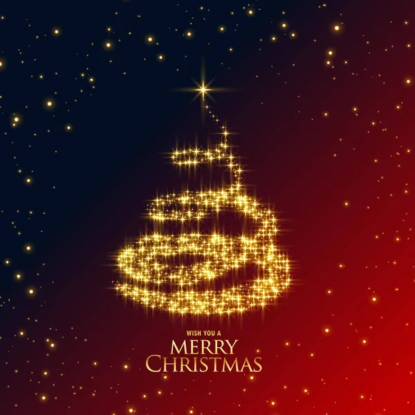 Hermoso brillante brilla diseño del árbol de navidad — Vector de stock