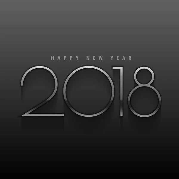 Векторный темный 2018 С Новым годом дизайн фона — стоковый вектор