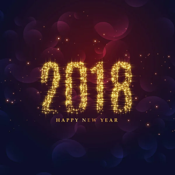 Красивые блески 2018 Новый год дизайн фона поздравления — стоковый вектор