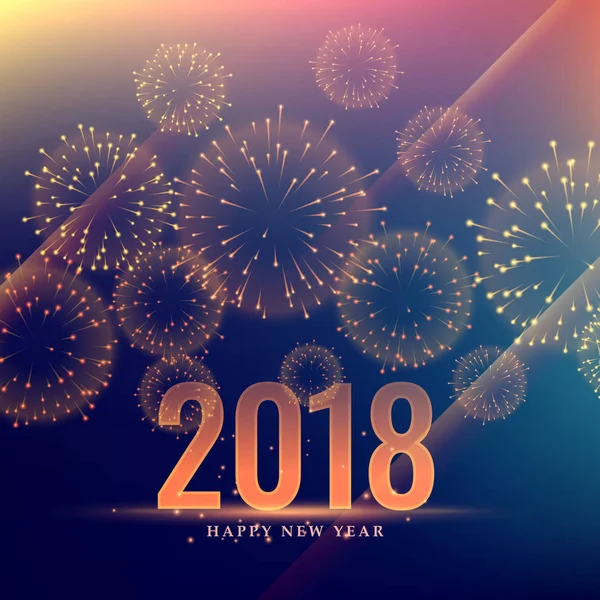 Happy new year celebration background with fireworks — стоковый вектор