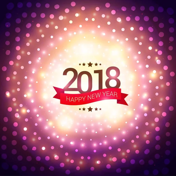 Feliz año nuevo 2018 fiesta invitación fondo — Archivo Imágenes Vectoriales
