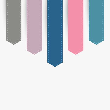 Retro şeritler set vektör tasarımı