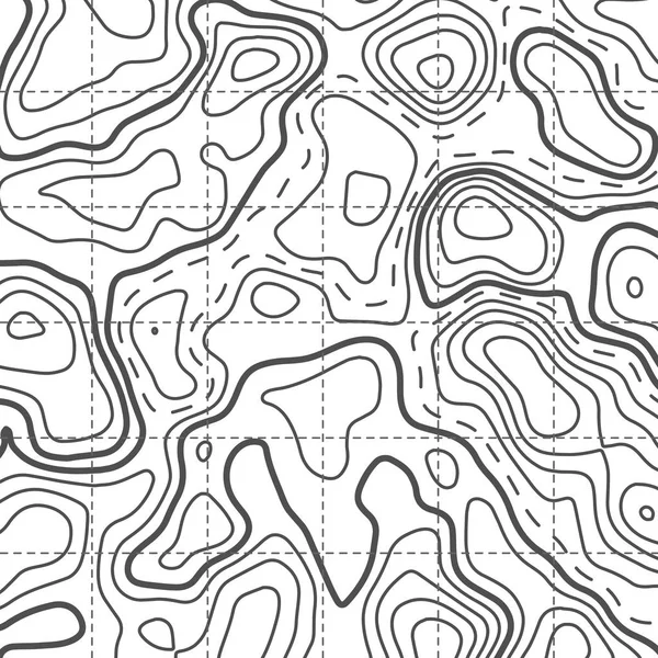 Topografische Karte Landschaft Höhenprofil Muster Backgr — Stockvektor