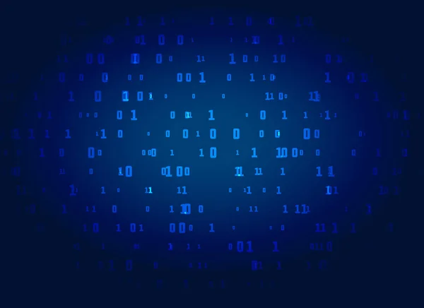 Ψηφιακή τεχνολογία μπλε φόντο με δυαδικοί αριθμοί — Διανυσματικό Αρχείο