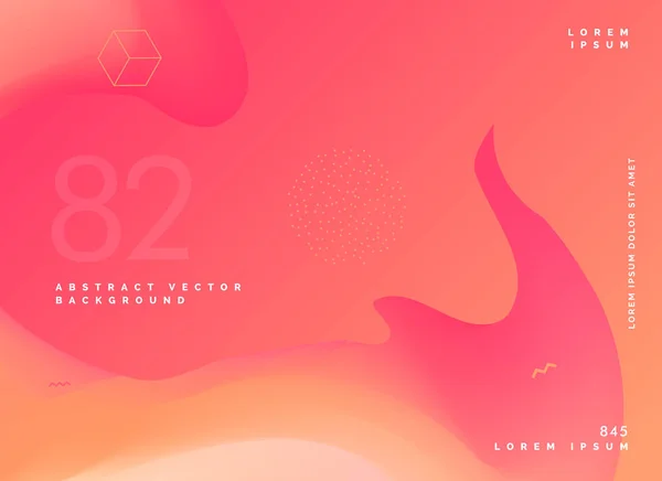 抽象的なピンク流体グラデーション ポスター背景 — ストックベクタ