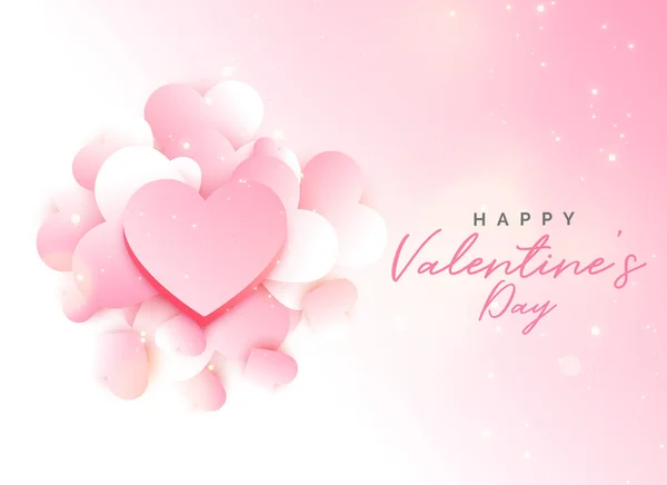 Puha Valentin-nap rózsaszín háttér design — Stock Vector