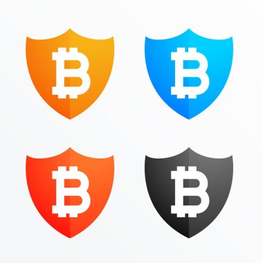 bitcoin kalkan güvenli sembolü Icons set