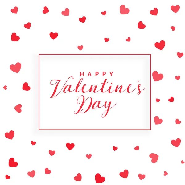 День святого Валентина фон с разбросанными сердцами — стоковый вектор